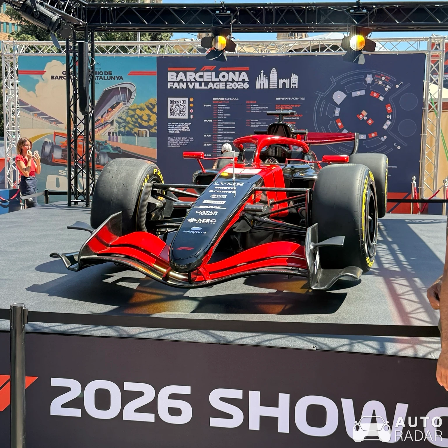 Pirelli 2026 F1 Showcar spotted in Barcelona