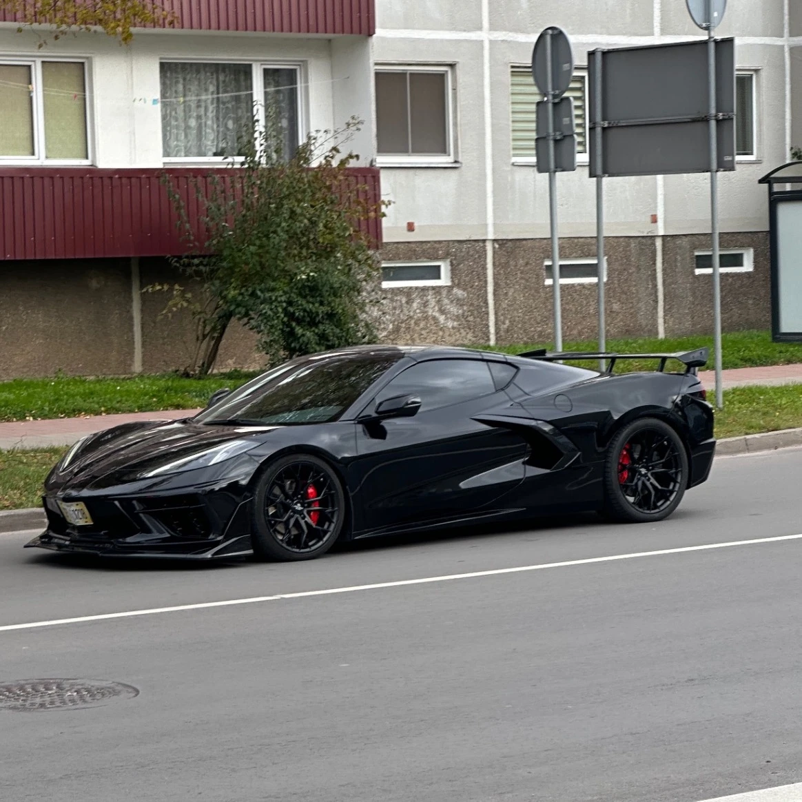 Chevrolet Corvette C8 spotted in Šiauliai, Lithuania