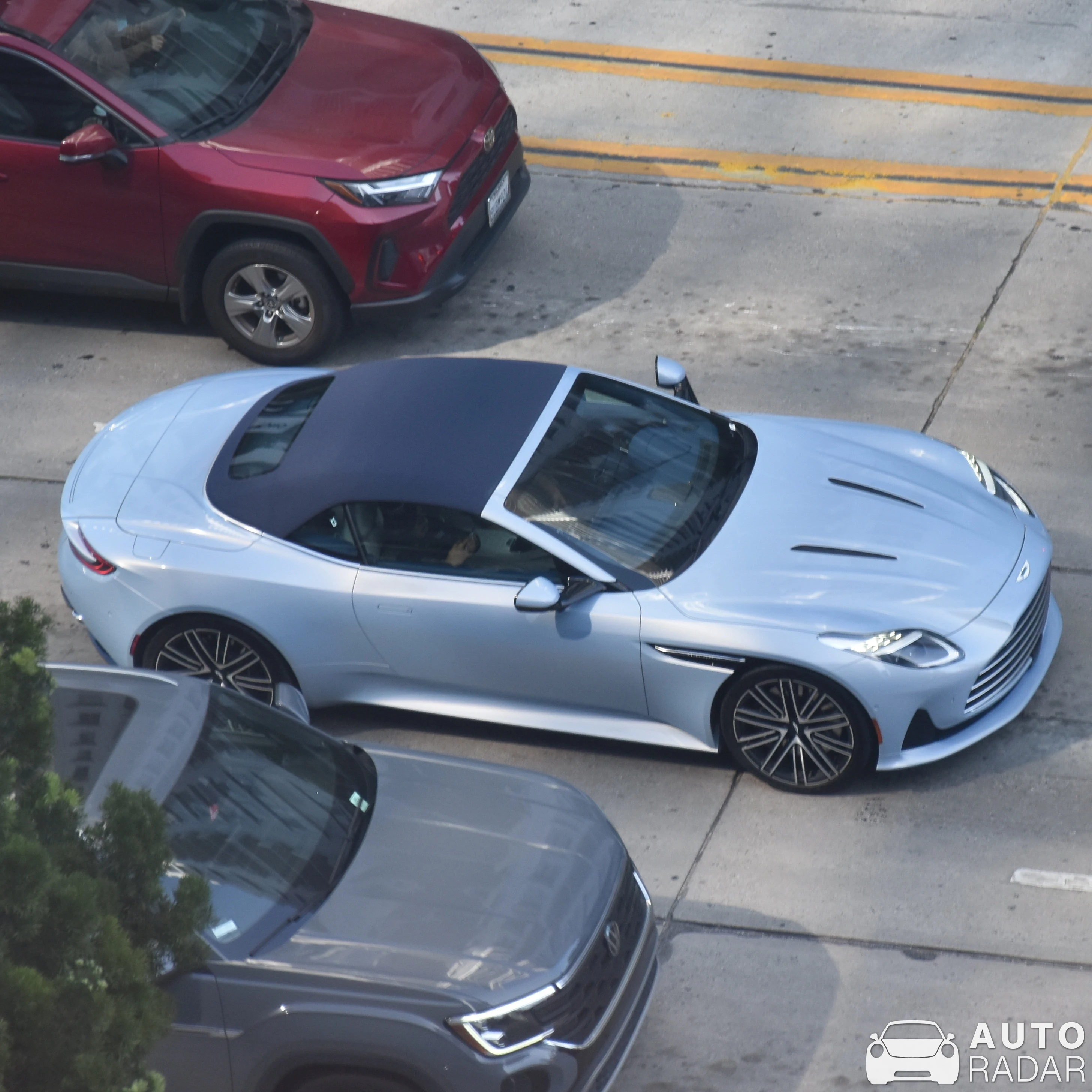 Aston Martin DB12 Volante spotted in Los Angeles