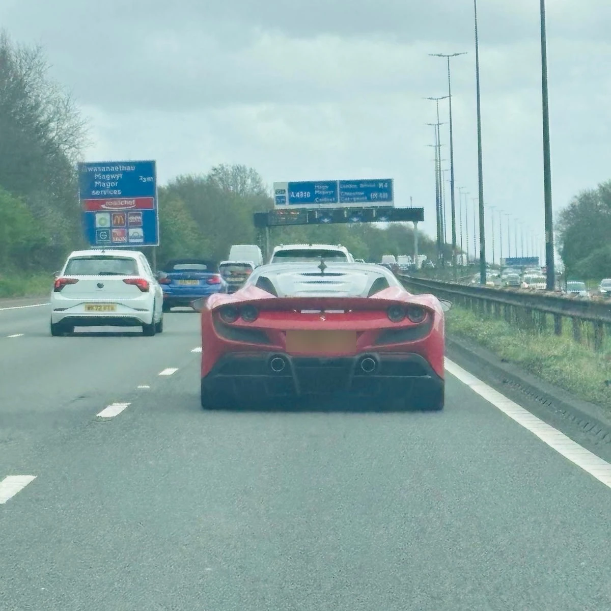 Ferrari SF90 Stradale spotted in Magor, United Kingdom