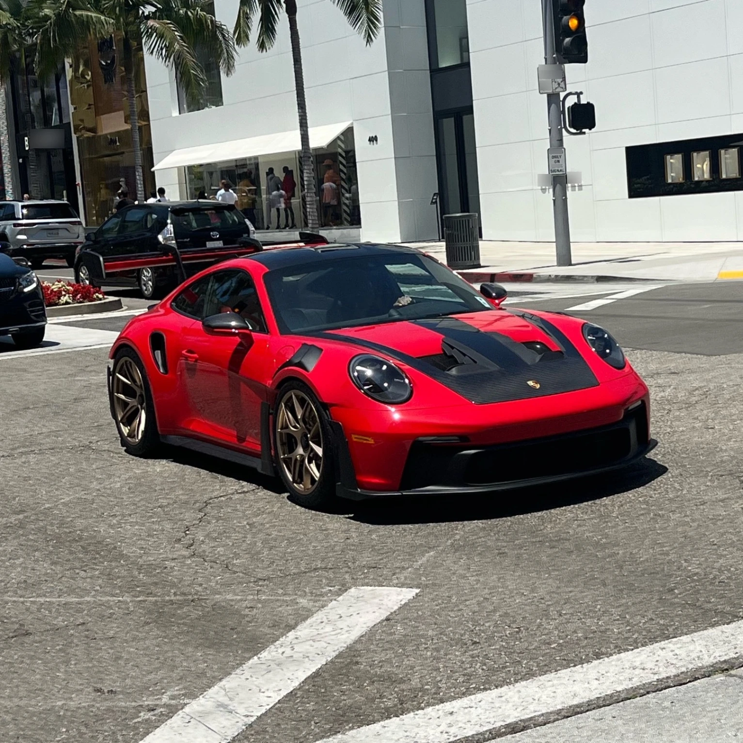 Porsche 992 GT3 RS spotted in Beverly Hills, United States