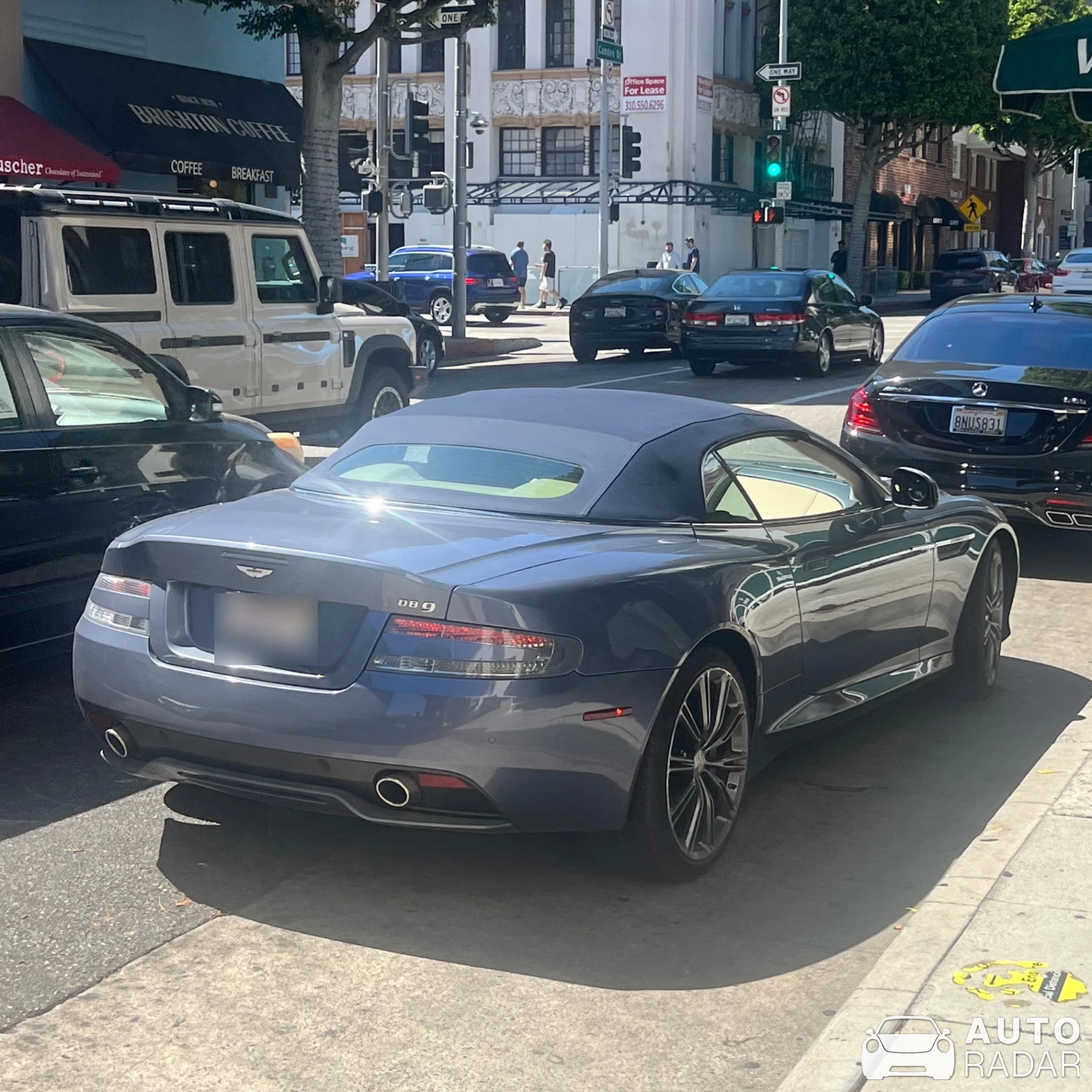 Aston Martin DB9 Volante spotted in Beverly Hills, United States