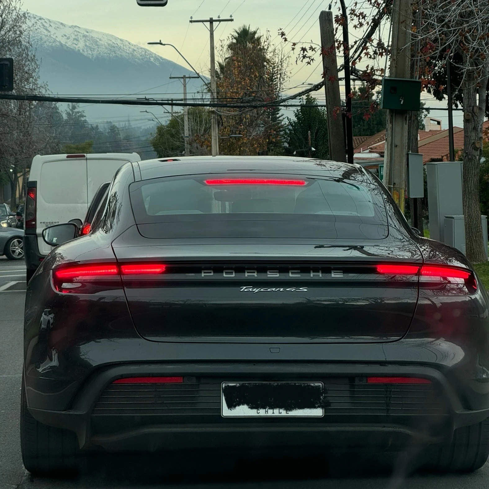 Porsche Taycan 4S spotted in Las Condes, Chile