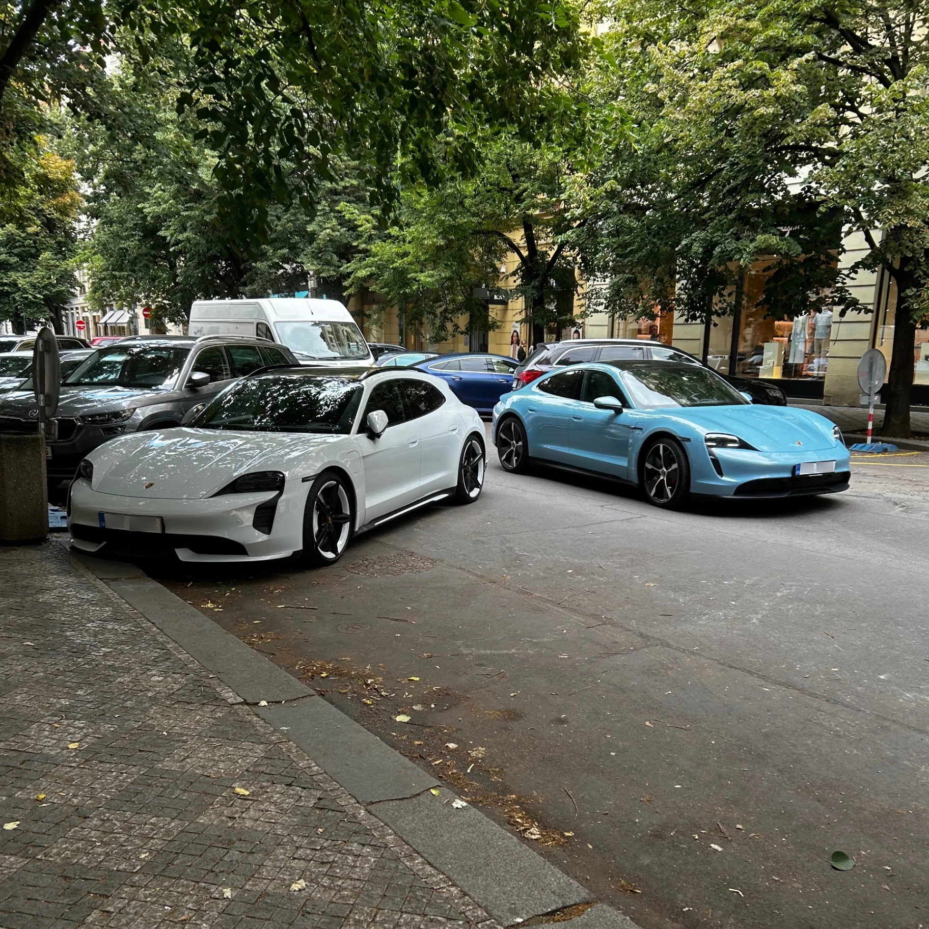 Porsche Taycan GTS spotted in Praha 1, Czechia
