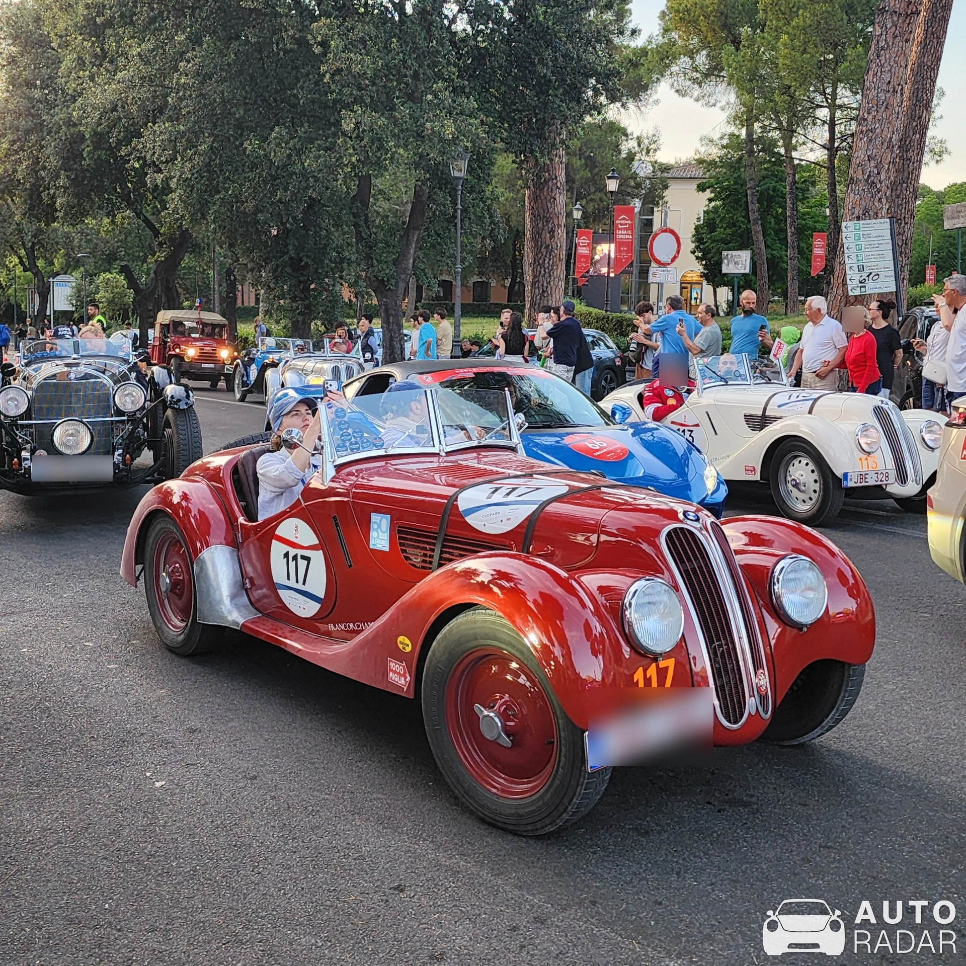 BMW 328 Mille Miglia Bügelfalte Roadster spotted in Roma