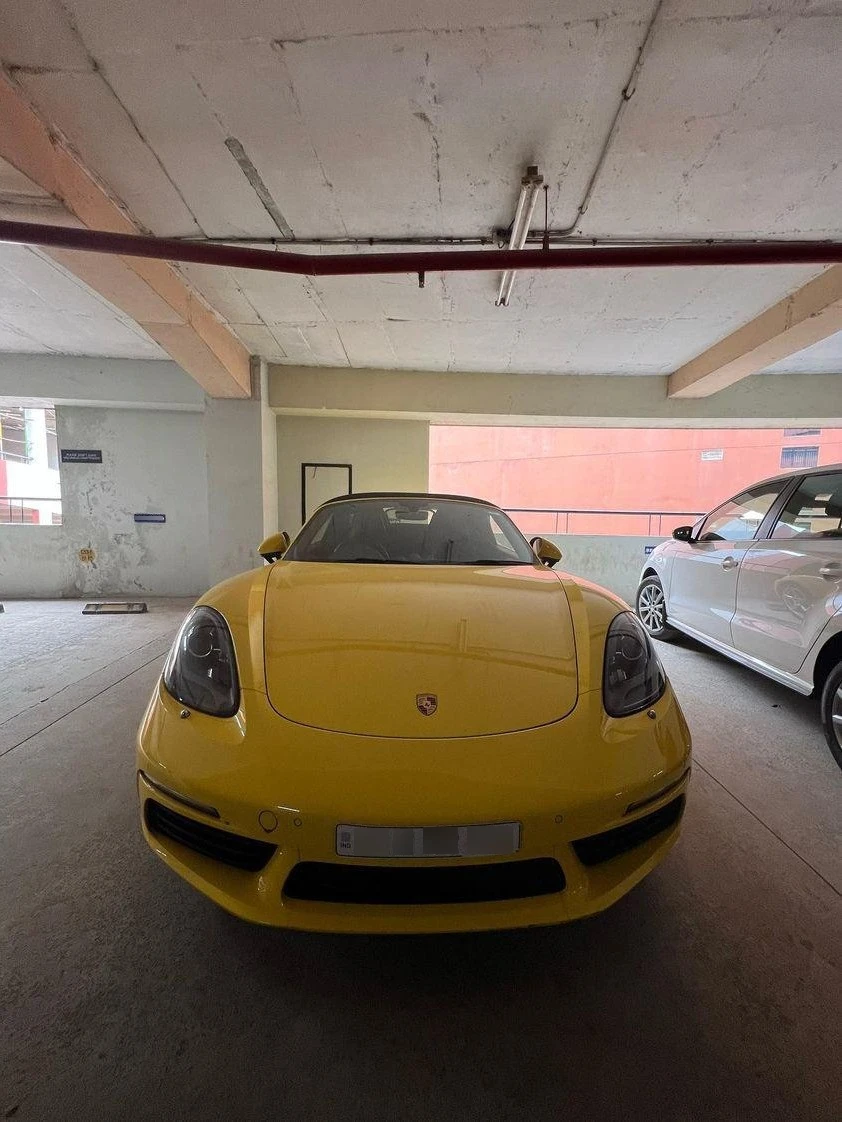 Porsche 718 Cayman spotted in Kozhikode, India