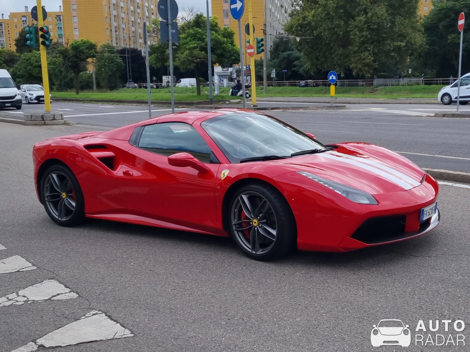 Ferrari 488 Spider spotted in Milan, Italy