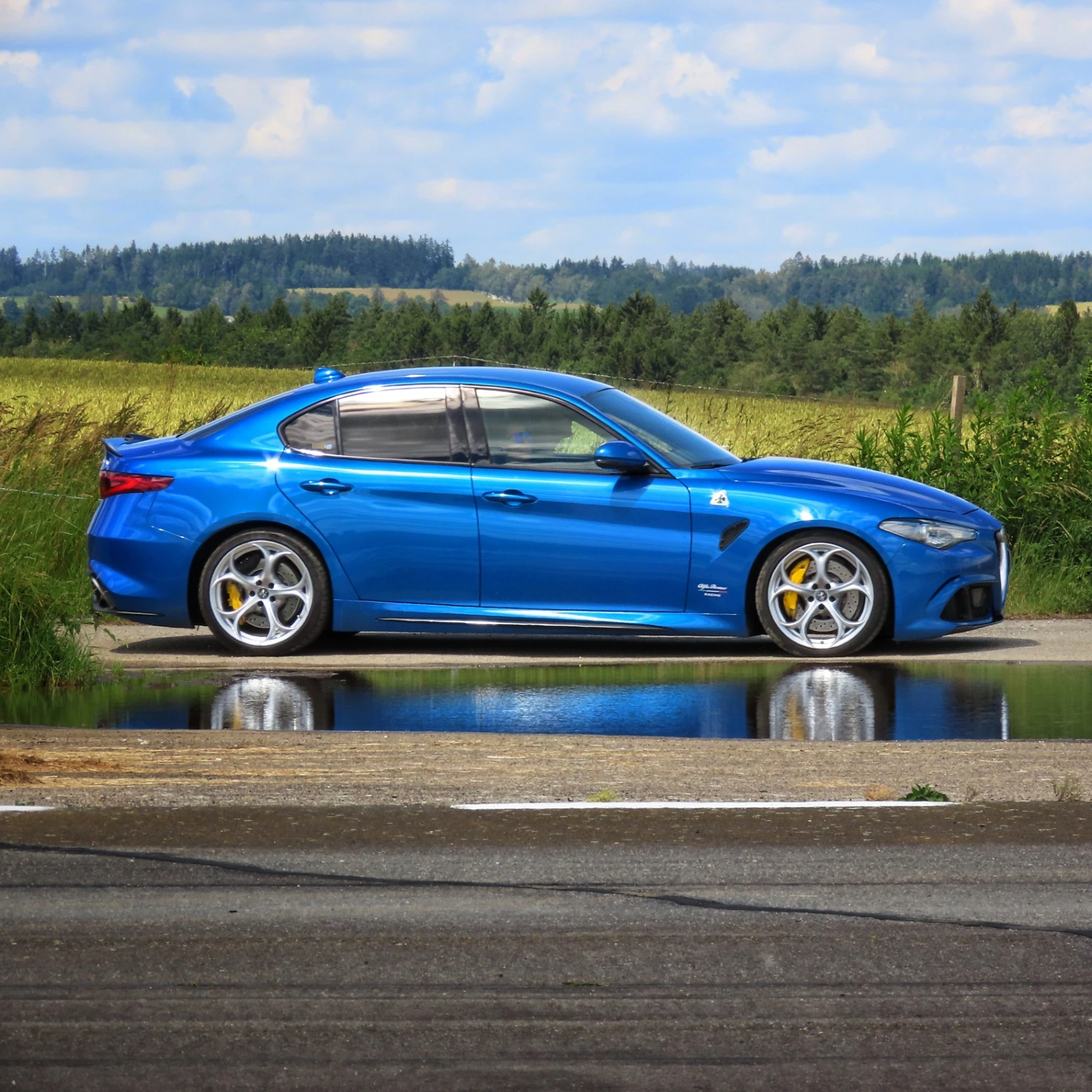 Alfa Romeo Giulia Quadrifoglio spotted in Jindřichův Hradec, Czechia