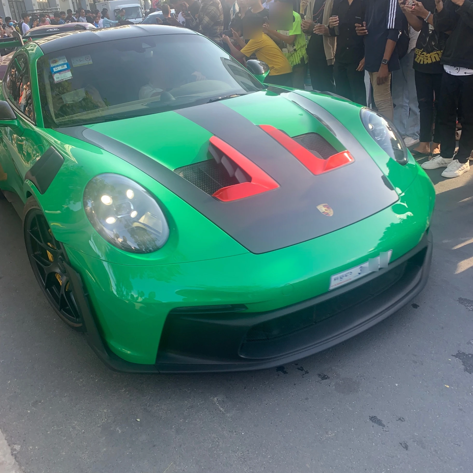 Porsche 992 GT3 RS MkI spotted in Phnom Penh, Cambodia