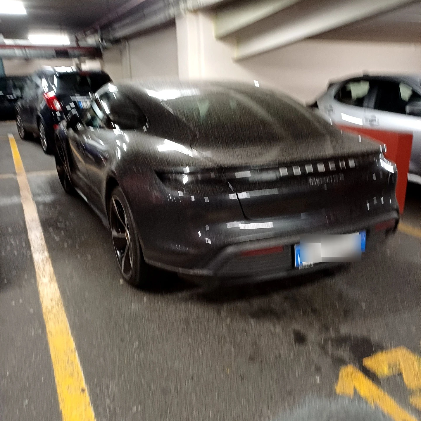 porsche Taycan spotted in Metropolitan City of Turin, Italy