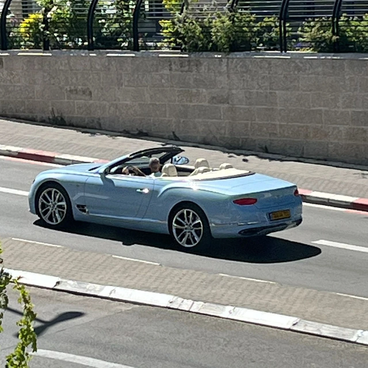 Bentley Continental V8 cab  spotted in Jerusalem, Israel